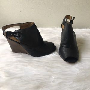 Black Coach Wedge Heels